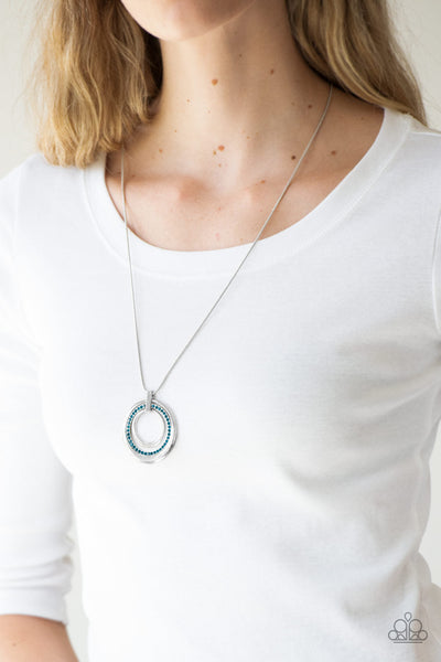 Gather Around Gorgeous - Blue Paparazzi Necklace