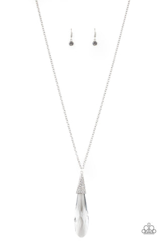 Paparazzi Necklace - Jaw-Droppingly Jealous - White (PZ-1693)