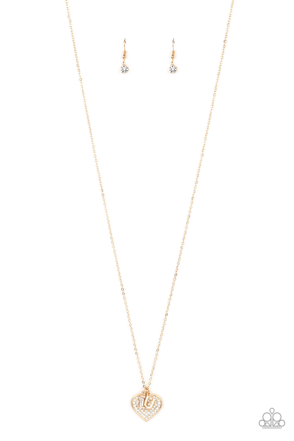 Letters of Love - Gold Paparazzi Necklace (#4704)