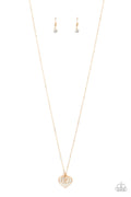 Letters of Love - Gold Paparazzi Necklace (#4704)