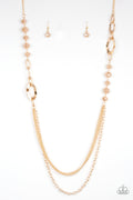 Modern Girl Glam - Gold-Paparazzi Necklace (PZ-980)