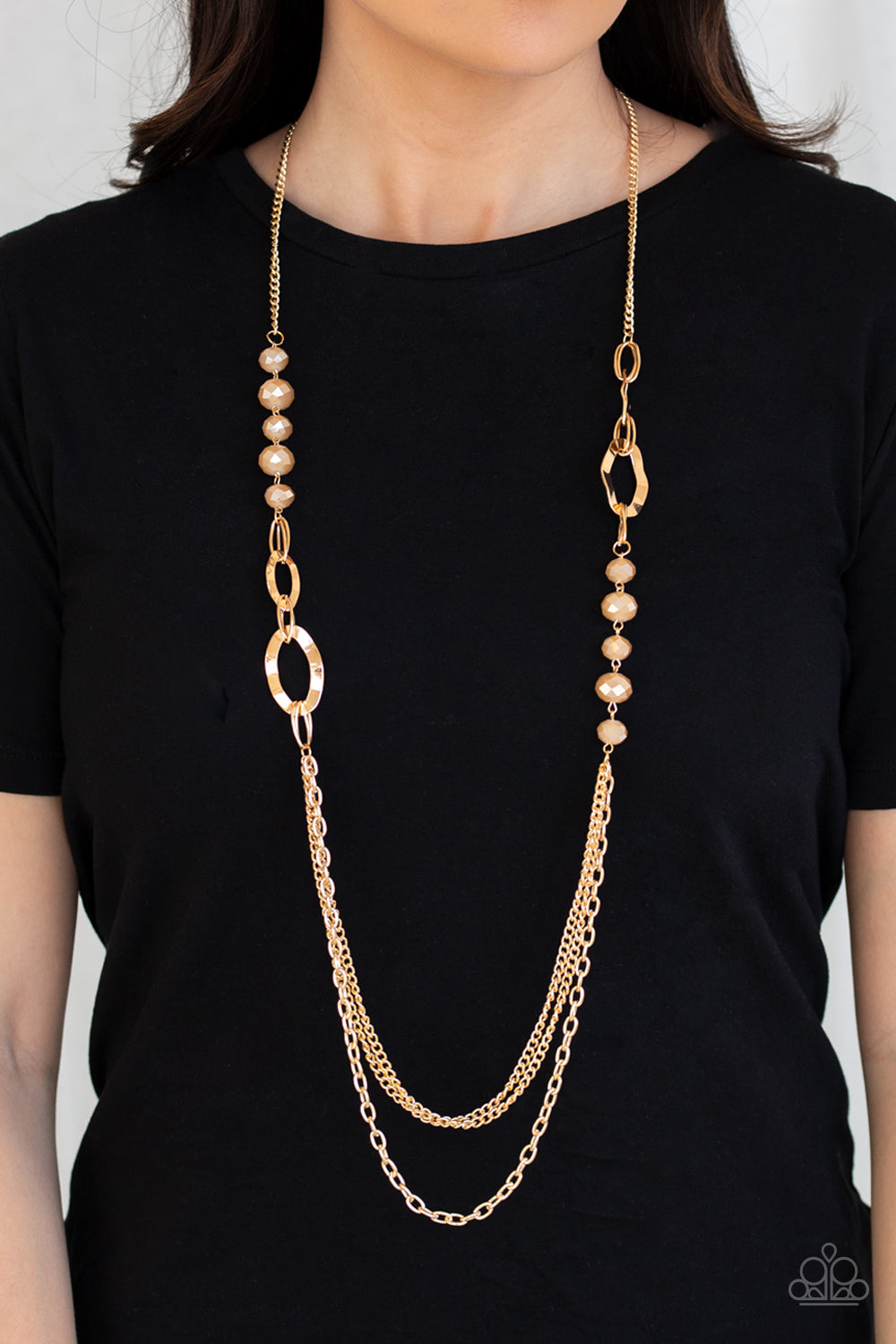 Modern Girl Glam - Gold-Paparazzi Necklace (PZ-980)