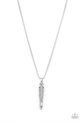 Mysterious Marksman - Silver Paparazzi Necklace (#4607)