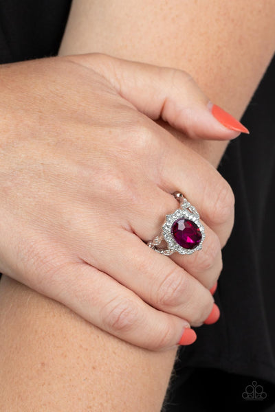 Oval Office Opulence - Pink Paparazzi Ring (R148)