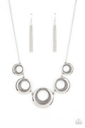 Solar Cycle - Silver Paparazzi Necklace (#4815)