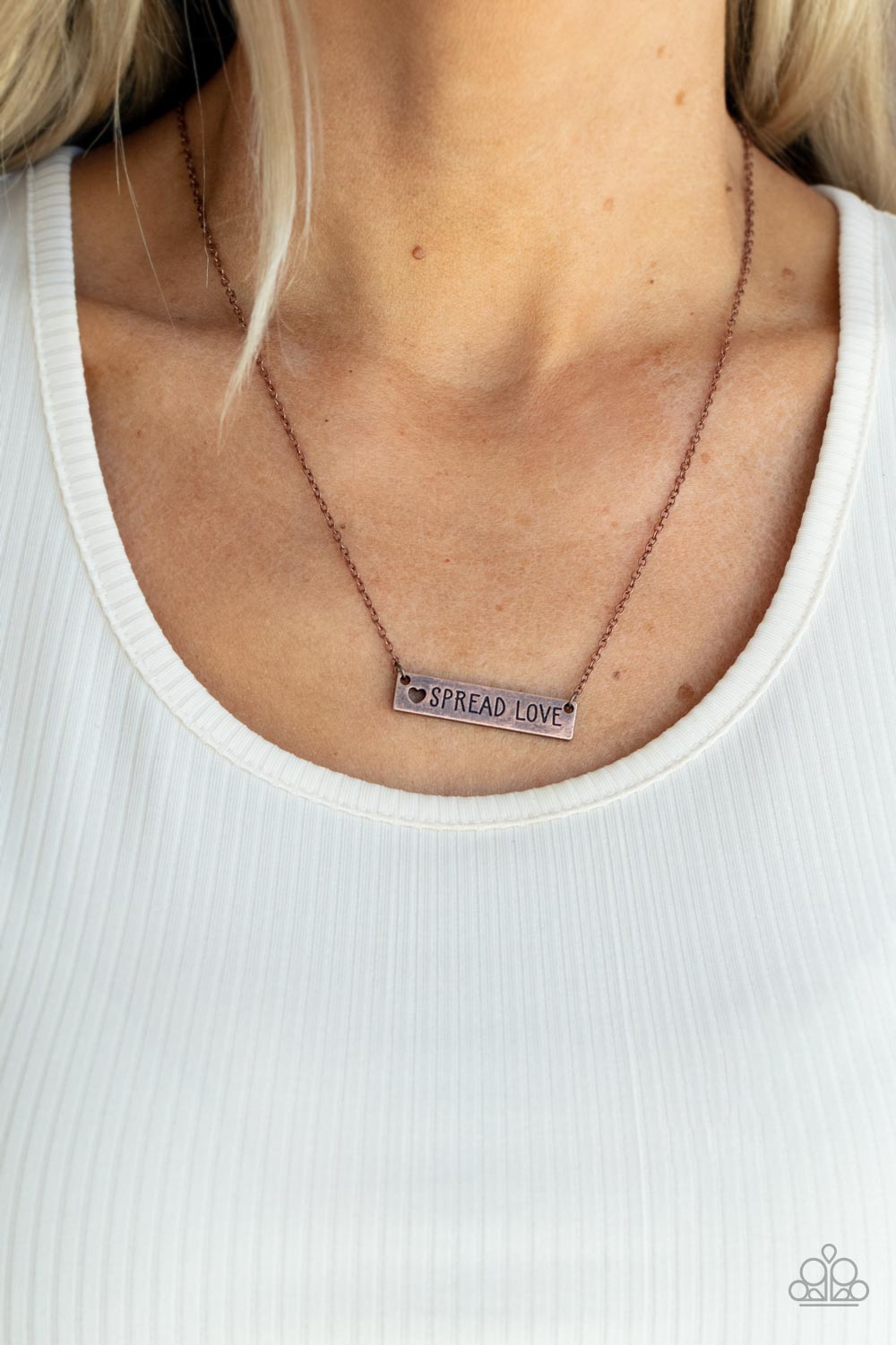 Spread Love - Copper Paparazzi Necklace (PZ-4159)