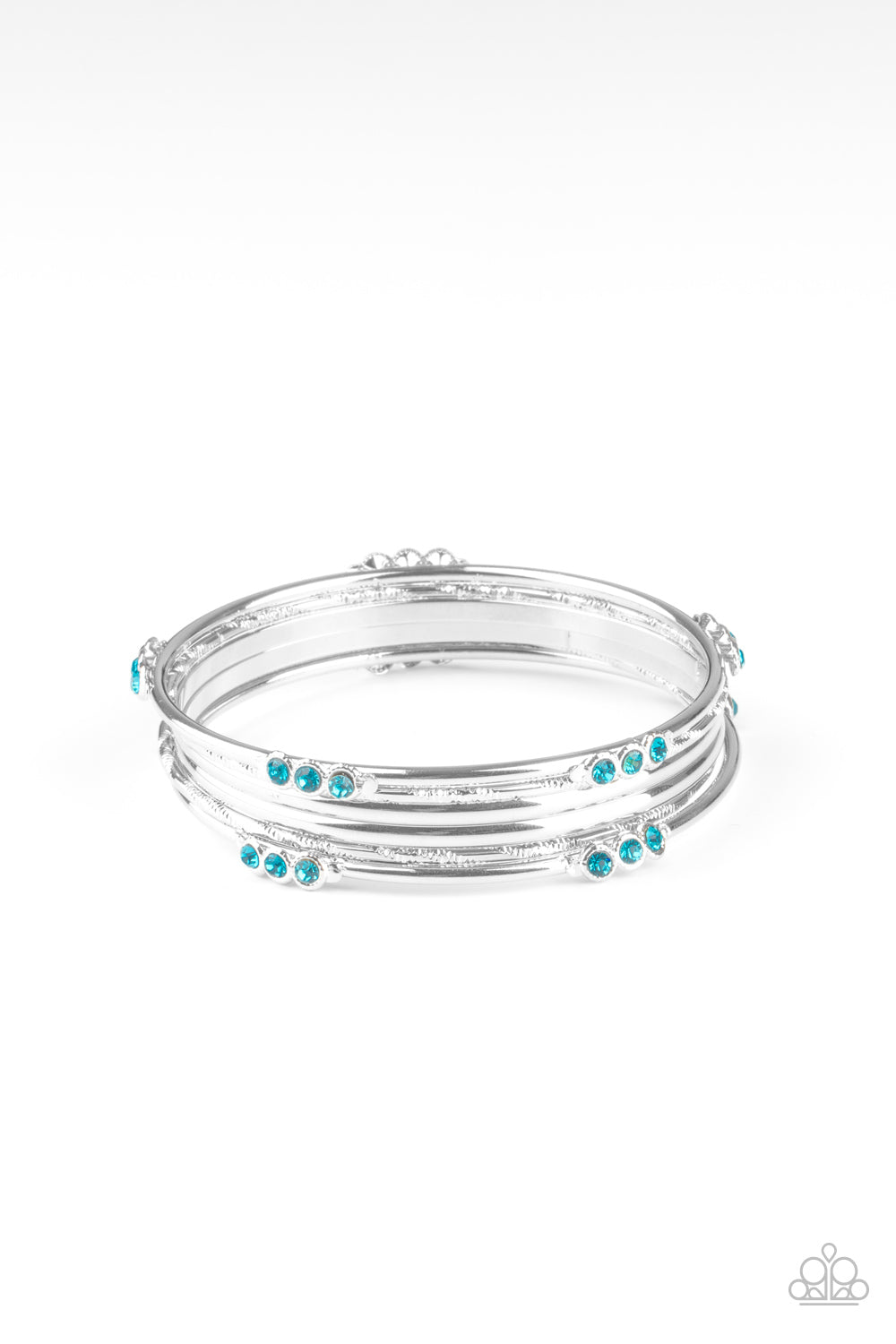 Stackable Sparkle - Blue Paparazzi Bracelet