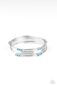 Stackable Sparkle - Blue Paparazzi Bracelet