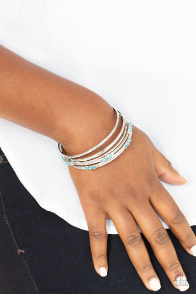 Stackable Sparkle - Blue Paparazzi Bracelet