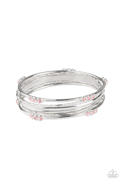 Stackable Sparkle - Pink Paparazzi Bracelet