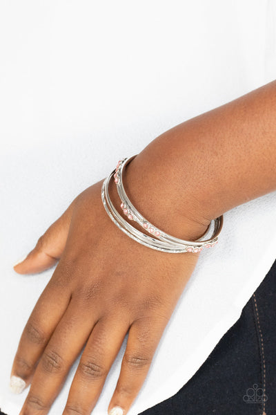 Stackable Sparkle - Pink Paparazzi Bracelet
