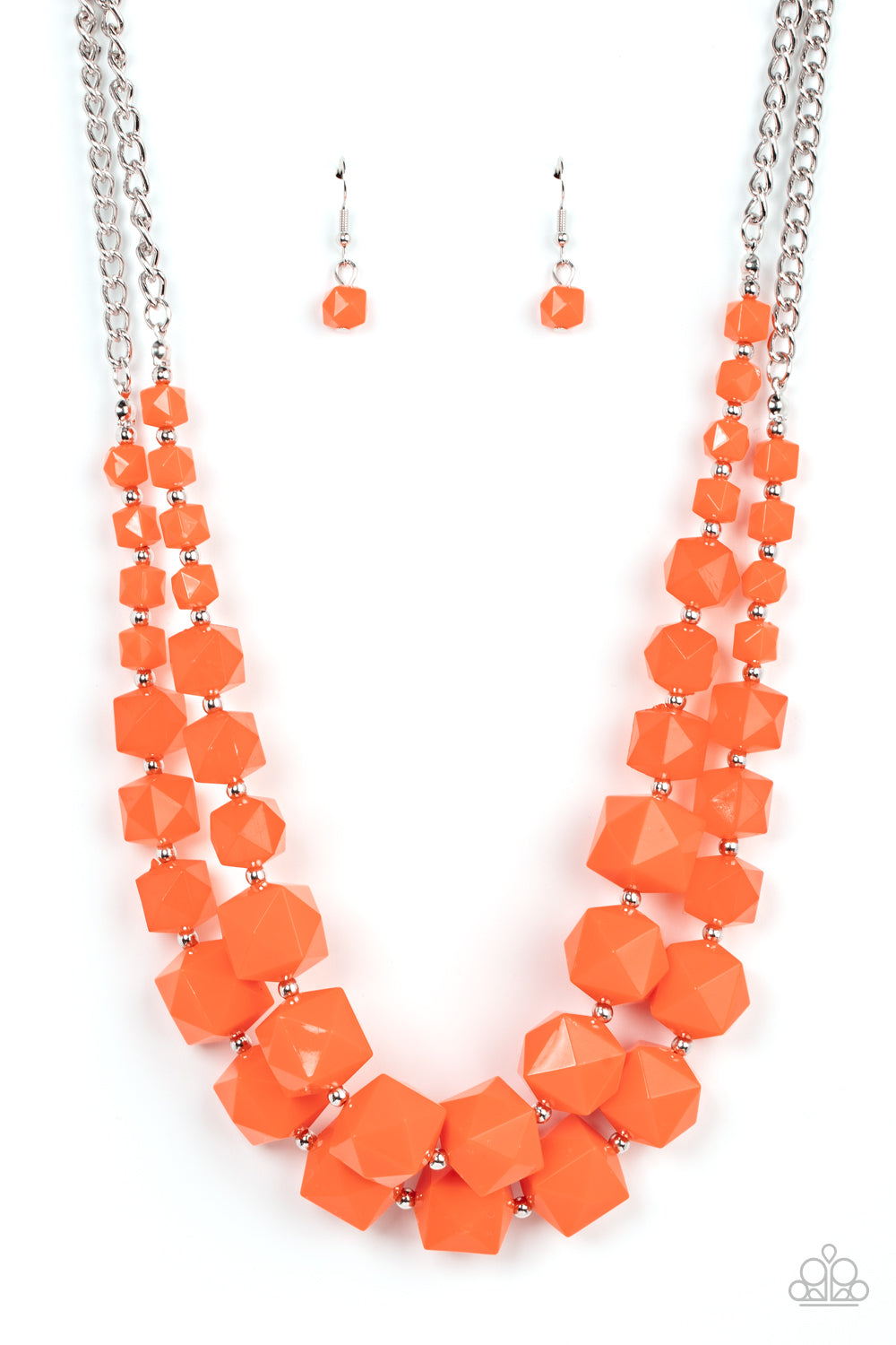 Summer Excursion - Orange Paparazzi Necklace (#4750)