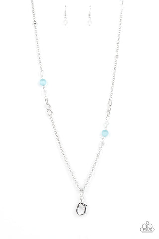 Teasingly Trendy - Blue Paparazzi Lanyard Necklace