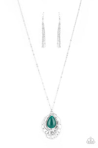 Titanic Trinket - Green Paparazzi Necklace (#4838)