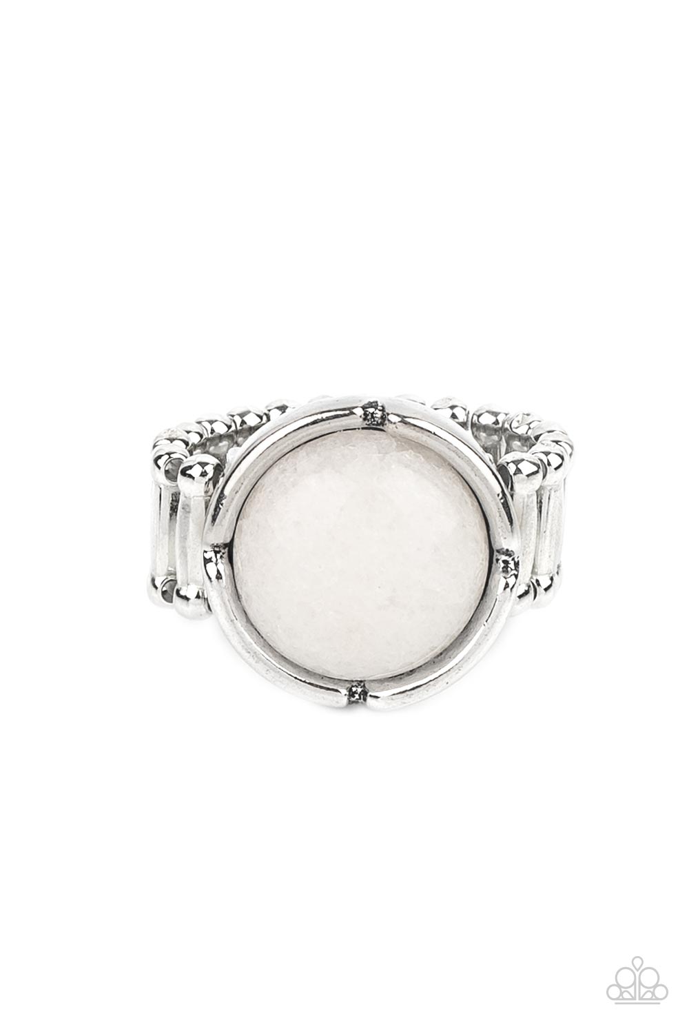 Dreamy Dunes - White Paparazzi Ring (R015)