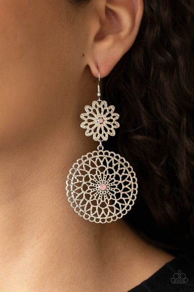 Garden Mantra - Pink Paparazzi Earrings