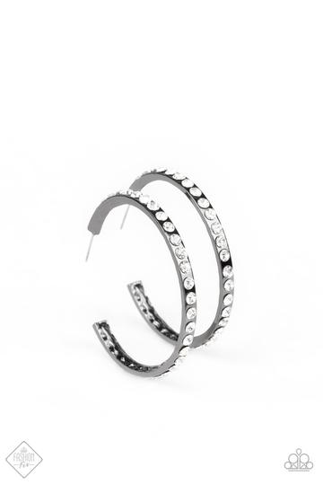Paparazzi Fashion Fix Earrings - Global Gleam Black (#436)