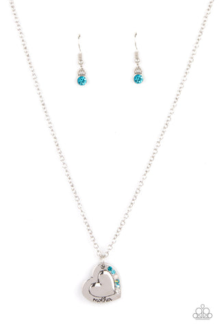 Happily Heartwarming - Blue Paparazzi Necklace