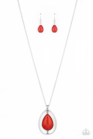 Here Today, PATAGONIA Tomorrow - Red Paparazzi Necklace