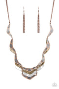 Mixed Metal Mecca - Copper Paparazzi Necklace (PZ-078)