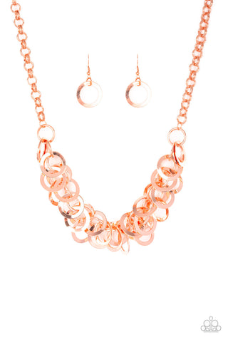 Ringing In The Bling - Copper Paparazzi Necklace