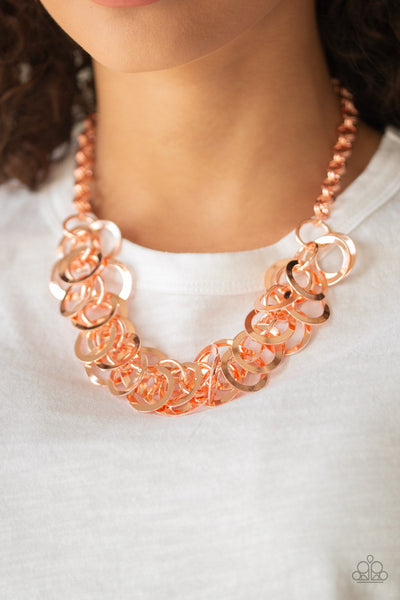 Ringing In The Bling - Copper Paparazzi Necklace