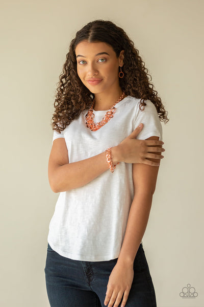 Ringing In The Bling - Copper Paparazzi Necklace