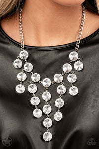 Spotlight Stunner - White Paparazzi Blockbuster Necklace (BB052)