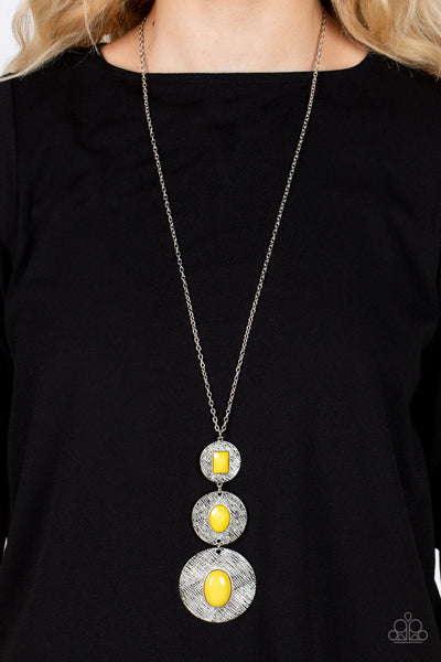 Talisman Trendsetter - Yellow Paparazzi Necklace (#4332)