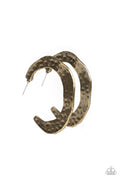 The HOOP Up - Brass-Paparazi Earrings (PZ-871)