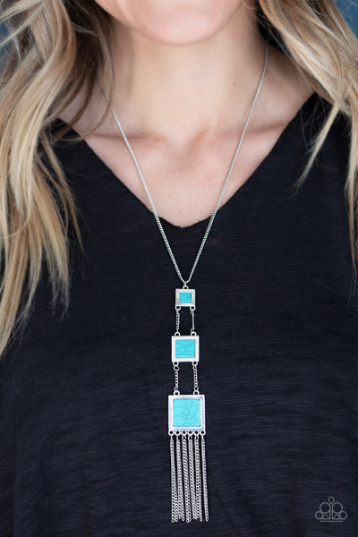 This Land Is Your Land - Blue Paparazzi Necklace