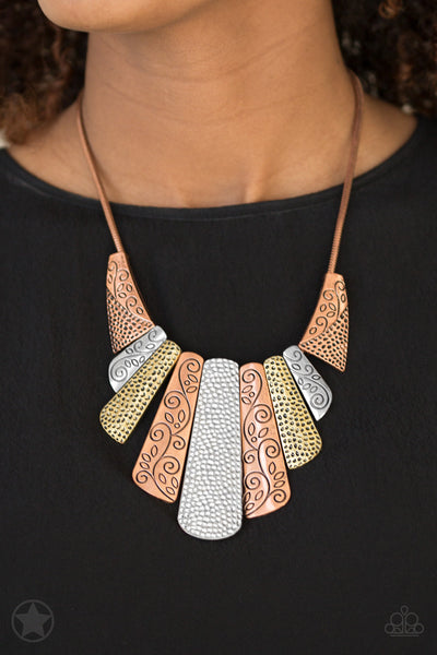 Paparazzi Blockbuster Short Necklace - Untamed - Copper