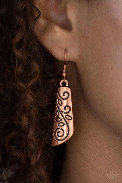 Paparazzi Blockbuster Short Necklace - Untamed - Copper