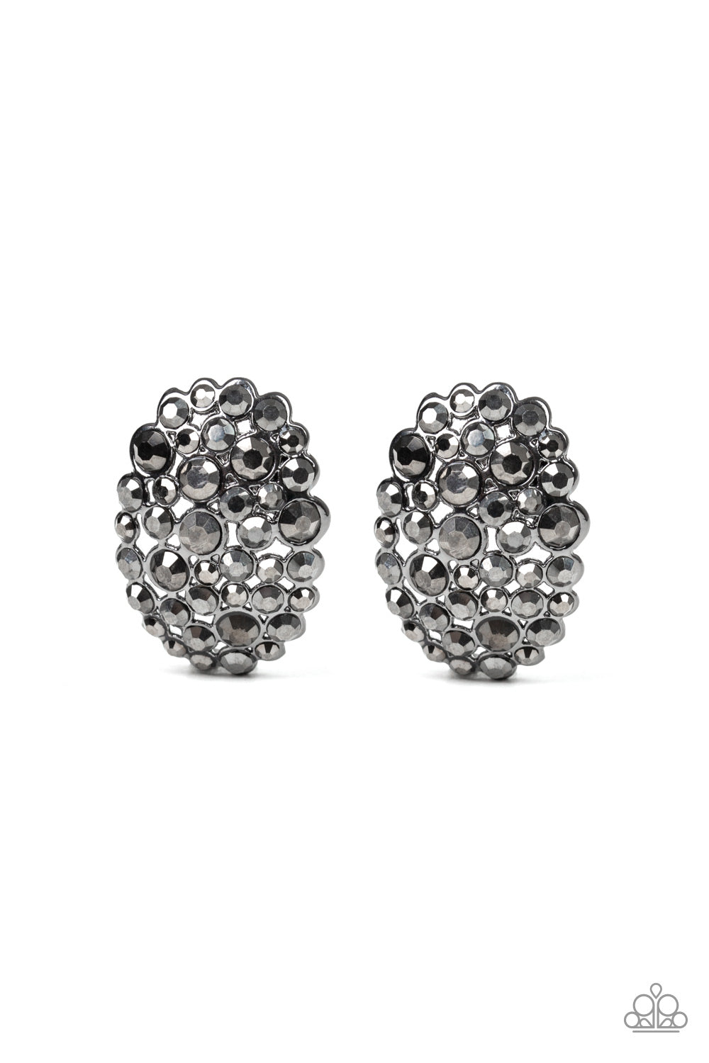 Daring Dazzle - Black-Paparazzi Earrings (PZ-941)