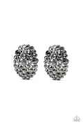Daring Dazzle - Black-Paparazzi Earrings (PZ-941)