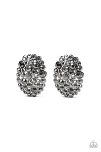 Daring Dazzle - Black-Paparazzi Earrings (#941)