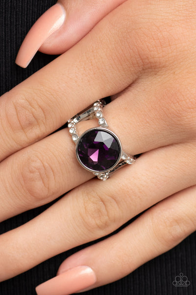 High Roller Sparkle - Purple Paparazzi Ring (R431)