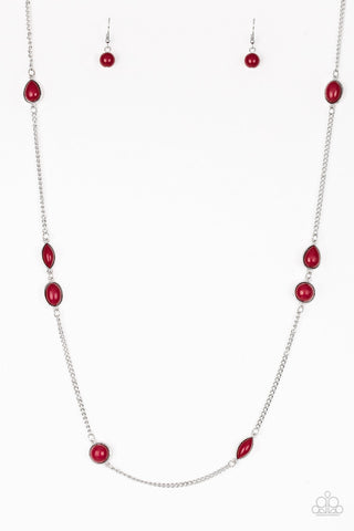 Pacific Piers - Red Paparazzi Necklace