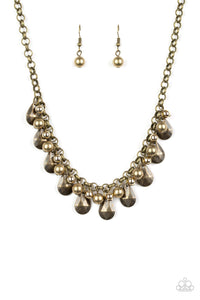 Stage Stunner - Brass-Paparazzi Necklace (#979)