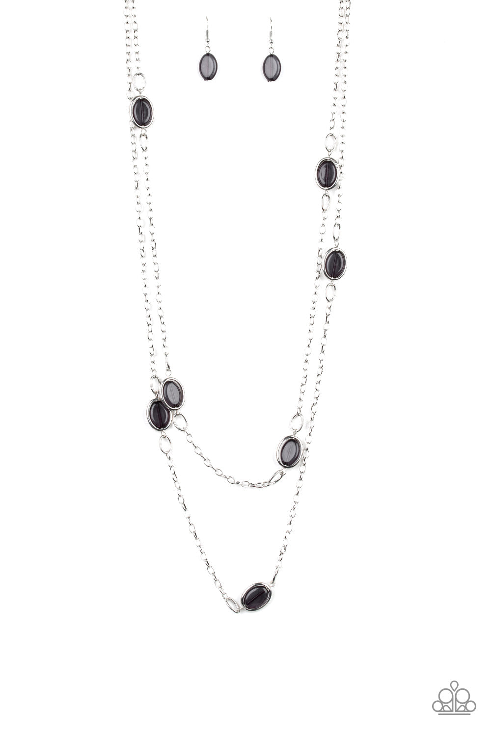 Paparazzi Long Layered Necklace - Back For More - Black (PZ-166)