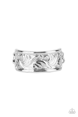 Billowy Bands - Silver Paparazzi Ring