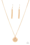 Give Thanks - Gold Paparazzi Necklace (#4273)
