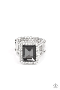 Glamorously Glitzy - Silver Paparazzi Ring (P61)