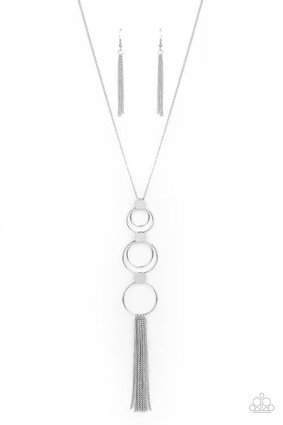 Join The Circle - Silver Paparazzi Necklace (PZ-4606)