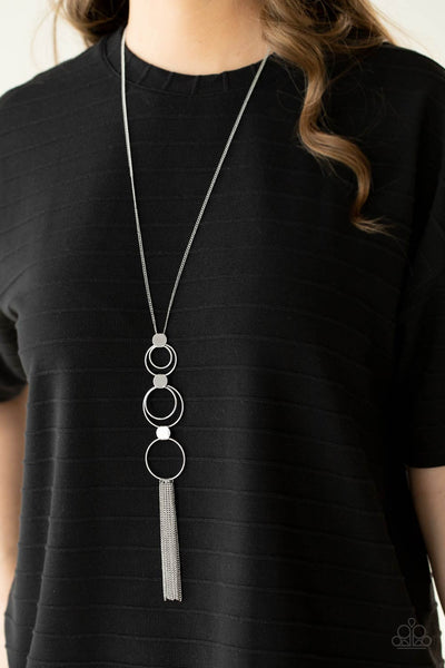 Join The Circle - Silver Paparazzi Necklace (PZ-4606)