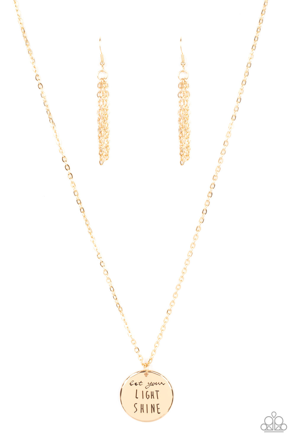 Light It Up - Gold Paparazzi Necklace (#2259)