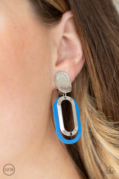 Melrose Mystery - Blue Paparazzi Earrings