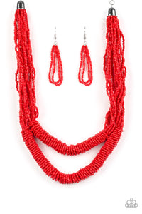 Paparazzi Necklace - Right As RAINFOREST - Red (#403)
