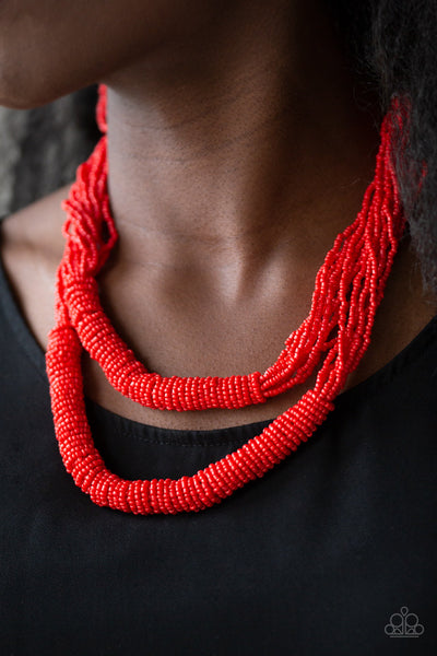 Paparazzi Necklace - Right As RAINFOREST - Red (#403)