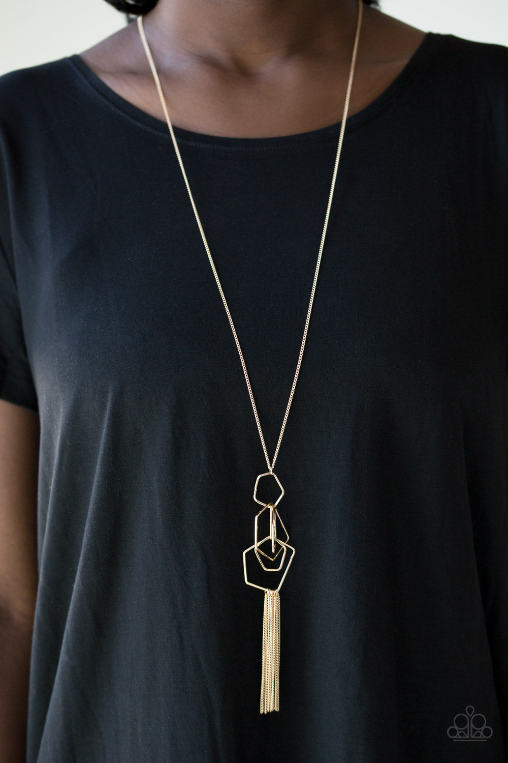 Paparazzi Long Necklace - The Penthouse - Gold (PZ-714)